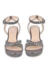 Shop Vanilla Moon Grey Cut Work Ness Metallic Braided Wedges at Aza Fashions Shop_Vanilla Moon_Grey Cut Work Ness Metallic Braided Wedges_at_Aza_Fashions