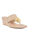 Buy_Vanilla Moon_Gold Darcy T-strap Wedges _at_Aza_Fashions