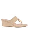 Buy_Vanilla Moon_Gold Darcy T-strap Wedges _Online_at_Aza_Fashions
