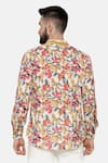 Shop_Mayank Modi - Men_Beige Linen Printed Floral Shirt _at_Aza_Fashions