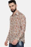 Buy_Mayank Modi - Men_Grey Fine Muslin Printed Paisley Floral Shirt  _Online_at_Aza_Fashions