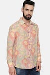 Mayank Modi - Men_Multi Color Fine Muslin Printed Floral Shirt _Online_at_Aza_Fashions