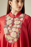 Shop_Aakaar_Matka Silk Flared Tunic And Draped Skirt Set_Online_at_Aza_Fashions