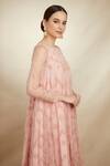 Shop_Astha Narang_Pink Organza Floral Boat Embroidered Anarkali Palazzo Set _Online_at_Aza_Fashions
