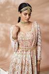 Shop_Tamanna Punjabi Kapoor_Pink Georgette Embroidered Anarkali With Dupatta_at_Aza_Fashions