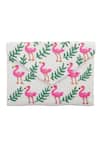 Buy_Sequissential_White Embroidered Flamingo Clutch_at_Aza_Fashions