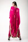 Shop_Nupur Kanoi_Fuchsia Crepe Hand Dyed And Embroidered Polka Dots & Jumpsuit Set  _at_Aza_Fashions