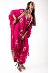 Buy_Nupur Kanoi_Fuchsia Crepe Hand Dyed And Embroidered Polka Dots & Jumpsuit Set  _Online_at_Aza_Fashions