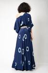 Shop_Nupur Kanoi_Blue Crepe Dori And Sequin Work, Polka Dots, Couching One Tie-dye Top & Pant Set_at_Aza_Fashions