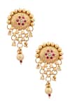 Buy_Samyukta Singhania_White Pearl Chain Layered Long Pendant Necklace Set _Online_at_Aza_Fashions