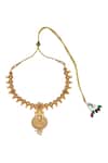 Nazaakat By Samara Singh Multi Color Stones, Pearls Floral Motif Carved Necklace Set at Aza Fashions Nazaakat By Samara Singh_Multi Color Stones, Pearls Floral Motif Carved Necklace Set _at_Aza_Fashions