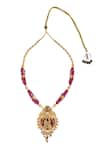 Shop_Samyukta Singhania_Multi Color Pearl Figurine Carved Long Pendant Necklace Set _Online_at_Aza_Fashions