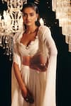 Buy_Ridhi Mehra_Ivory Blouse Cajsa Asymmetric Cape And Sharara Set_Online_at_Aza_Fashions