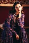 Buy_Ridhi Mehra_Blue Chiffon Dilke Peplum Tunic Sharara Set_Online_at_Aza_Fashions