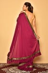 Shop_Arihant Rai Sinha_Purple Chiffon Pre-draped Saree For Women_at_Aza_Fashions