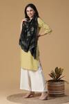 Buy_Shingora_Black Woven Floral Stole _at_Aza_Fashions