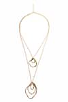 Buy_MNSH_Gold Plated Abstract Layered Necklace _at_Aza_Fashions