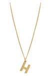 Buy_Mnsh_Gold Plated H- Initial Pendant Necklace_at_Aza_Fashions