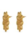 Buy_MNSH_Gold Plated Floral Cutwork Earrings _Online_at_Aza_Fashions