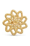 Shop_Mnsh_Gold Plated Floral Cutwork Ring _at_Aza_Fashions