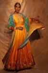 Buy_The Royaleum_Yellow Gajji Silk Yamika Embroidered Anarkali With Dupatta_at_Aza_Fashions