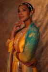 Buy_The Royaleum_Yellow Gajji Silk Yamika Embroidered Anarkali With Dupatta_Online_at_Aza_Fashions