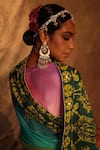Buy_The Royaleum_Purple Anarkali Gajji Silk Print And Embroidery Paridhi With Dupatta  _Online_at_Aza_Fashions