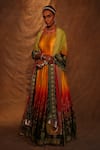 Buy_The Royaleum_Multi Color Gajji Silk Maheshi Embroidered Anarkali With Dupatta_Online_at_Aza_Fashions