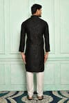 Shop_Adara Khan_Black Jacquard Embroidered Sequin Kurta Set For Men_at_Aza_Fashions