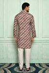Shop_Adara Khan_Multi Color Soft Cotton Geometric Pattern Kurta_at_Aza_Fashions