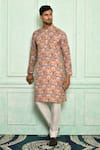 Buy_Adara Khan_Multi Color Soft Cotton Floral And Paisley & Pattern Kurta_at_Aza_Fashions