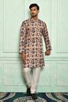 Buy_Adara Khan_Multi Color Soft Cotton Abstract Pattern Kurta_at_Aza_Fashions
