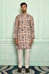 Adara Khan_Multi Color Soft Cotton Abstract Pattern Kurta_Online_at_Aza_Fashions