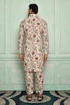 Shop_Pranay Baidya_White Cotton Printed Jaali Kurta Set _at_Aza_Fashions