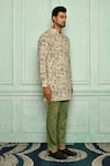 Buy_Pranay Baidya_White Cotton Printed Floral Kurta Set  _Online_at_Aza_Fashions