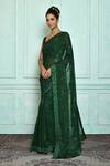 Buy_Nazaakat by Samara Singh_Green Sequin Embroidered Saree _at_Aza_Fashions