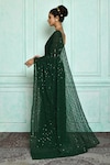 Shop_Nazaakat by Samara Singh_Green Saree Georgette Embroidered Sequins _at_Aza_Fashions