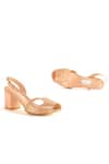 Shop_OCEEDEE_Gold Kori Peep Toe Block Heels _at_Aza_Fashions