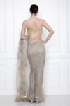 DILNAZ_Grey Net And Polyester Satin Embellished Sequin & Beads Scoop Neck Bustier _Online_at_Aza_Fashions