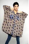 Buy_Anmol Kakad_Blue Crepe Silk Afia Geometric Pattern Shirt_Online_at_Aza_Fashions