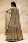 Shop COUTURE BY NIHARIKA Gold Organza, Net Sequins, Bugle Beads V Hand Embroidered Bridal Lehenga Set at Aza Fashions Shop_COUTURE BY NIHARIKA_Gold Organza, Net Sequins, Bugle Beads V Hand Embroidered Bridal Lehenga Set _at_Aza_Fashions