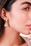 Buy_Isharya_White Rock Crystal Hourglass Earrings_at_Aza_Fashions