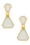 Buy_Isharya_White Rock Crystal Hourglass Earrings_Online_at_Aza_Fashions