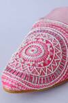 La Fiza_Pink Fabric Rosa Printed Mules_at_Aza_Fashions