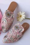 Buy_La Fiza_Beige Floral Print Maahi Mules _at_Aza_Fashions