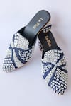 Buy_La Fiza_Blue Thread And Bead Work Adina Embellished Heels _at_Aza_Fashions