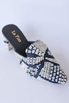 Buy_La Fiza_Blue Thread And Bead Work Adina Embellished Heels _Online_at_Aza_Fashions