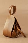 Buy_AMPM_Gold Cord Work Nesara Structured Bucket Bag _at_Aza_Fashions