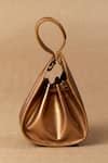 Shop_AMPM_Gold Cord Work Nesara Structured Bucket Bag _at_Aza_Fashions