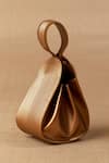 AMPM_Gold Cord Work Nesara Structured Bucket Bag _Online_at_Aza_Fashions